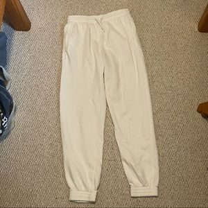 H&M CREAM WHITE JOGGERS